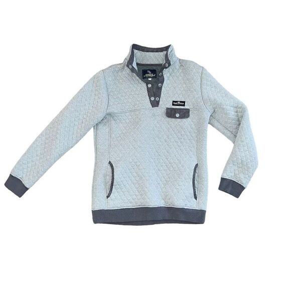 SIMPLY SOUTHERN Grey Quilted Pullover Size Medium - Picture 1 of 7